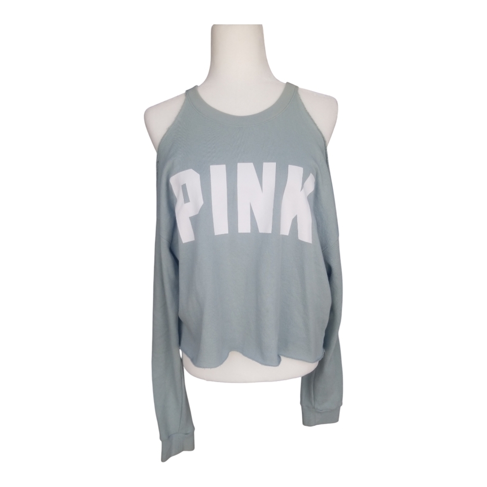PINK Victoria's Secret Women's Gray Long Sleeve Top